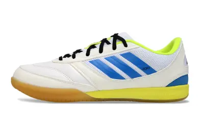 Adidas Top Sala Competition 2 IC Futsal Indoor Soccer Shoes - White/Sky Blue/Neon Green