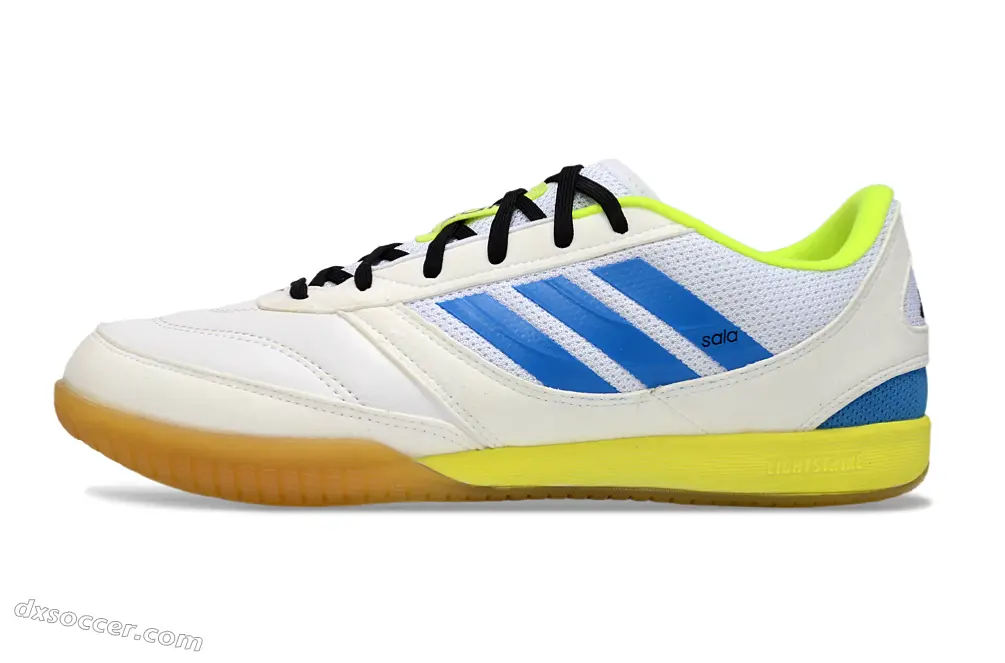 Adidas Top Sala Competition 2 IC Futsal Indoor Soccer Shoes - White/Sky Blue/Neon Green
