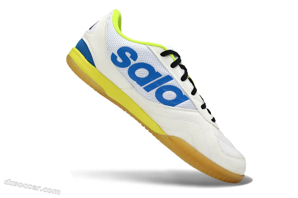 Adidas Top Sala Competition 2 IC Futsal Indoor Soccer Shoes - White/Sky Blue/Neon Green
