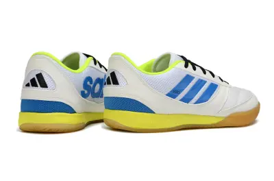 Adidas Top Sala Competition 2 IC Futsal Indoor Soccer Shoes - White/Sky Blue/Neon Green