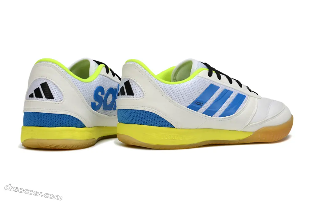 Adidas Top Sala Competition 2 IC Futsal Indoor Soccer Shoes - White/Sky Blue/Neon Green