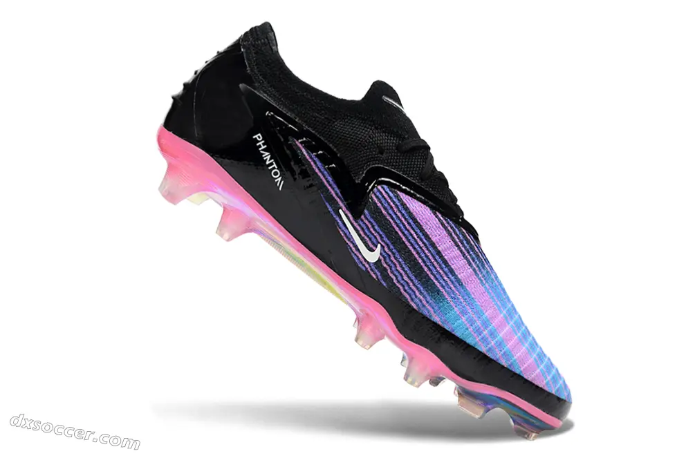 Nike Phantom GX 2 Elite FG Firm Ground Soccer Cleats - Black/Electric Blue/Fuchsia Pink