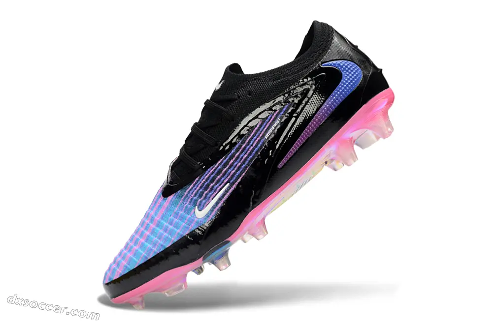 Nike Phantom GX 2 Elite FG Firm Ground Soccer Cleats - Black/Electric Blue/Fuchsia Pink