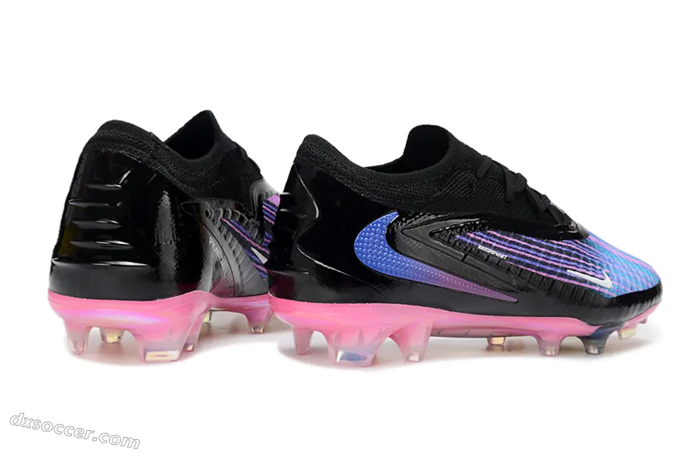 Nike Phantom GX 2 Elite FG Firm Ground Soccer Cleats - Black/Electric Blue/Fuchsia Pink