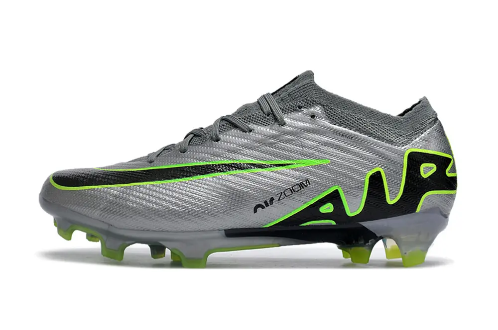 Nike Air Zoom Mercurial Vapor 15 Elite FG - Silver/Neon Green/Black