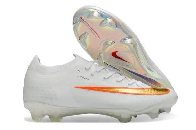 Nike Air Zoom Mercurial Vapor 17 Elite FG Firm Ground Soccer Cleats - White/Vibrant Orange/Metallic Gold