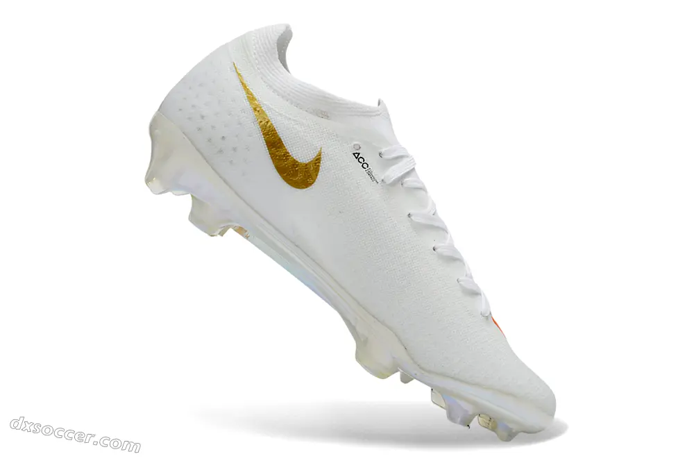 Nike Air Zoom Mercurial Vapor 17 Elite FG Firm Ground Soccer Cleats - White/Vibrant Orange/Metallic Gold
