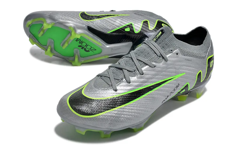 Nike Air Zoom Mercurial Vapor 15 Elite FG - Silver/Neon Green/Black