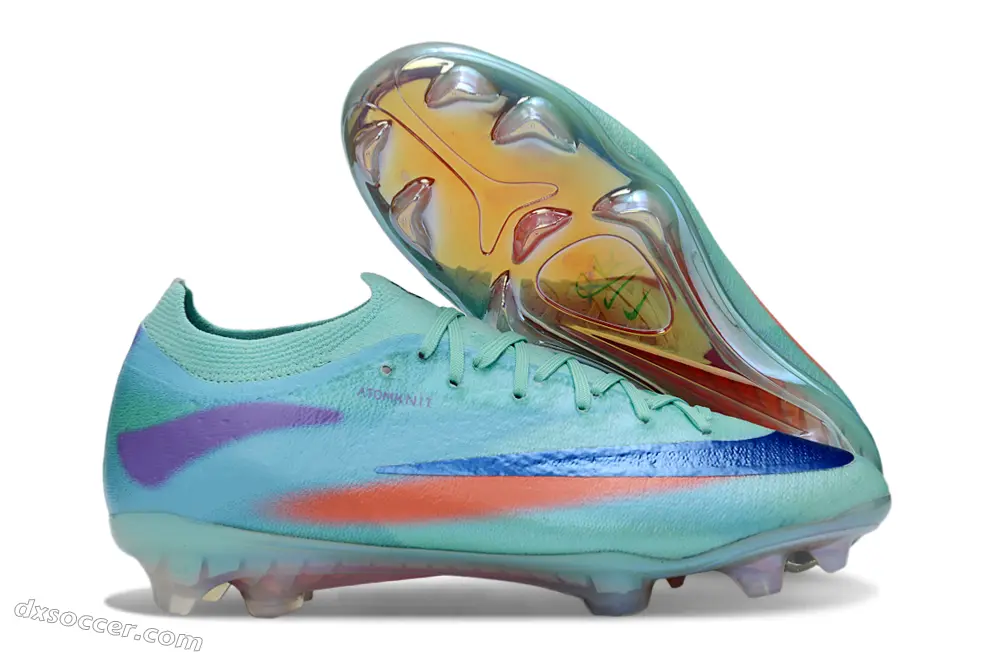 Nike Air Zoom Mercurial Vapor 17 Elite FG Firm Ground Soccer Cleats - Aqua/Electric Blue/Sunset Orange