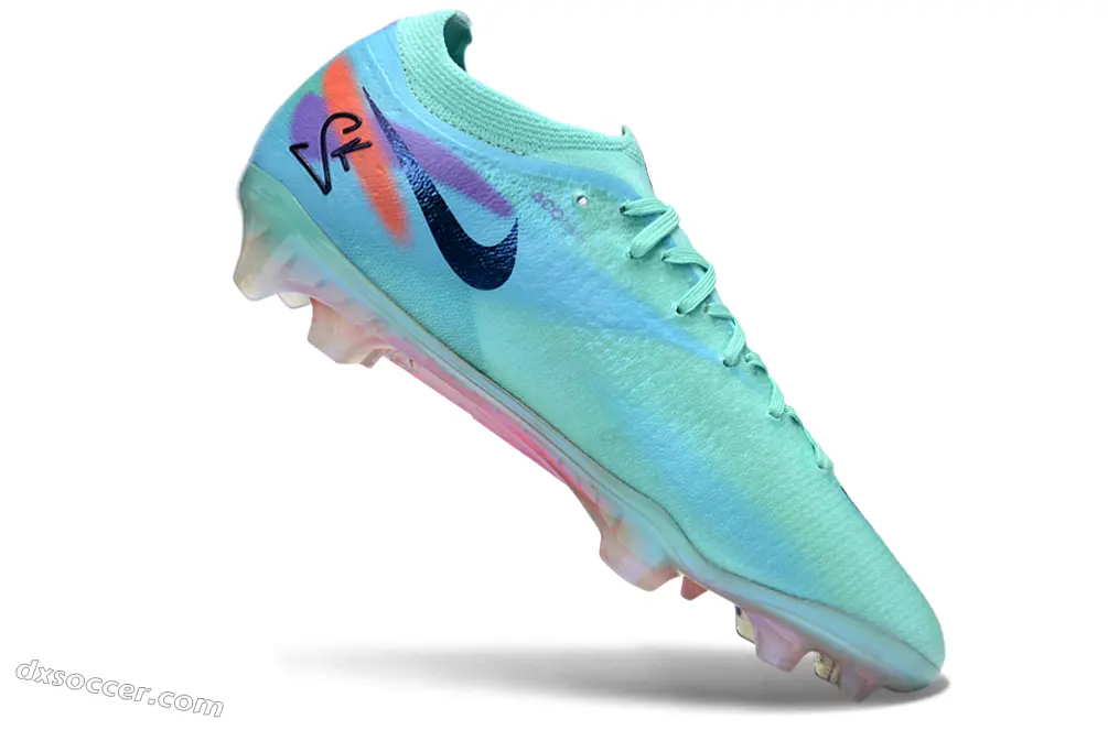 Nike Air Zoom Mercurial Vapor 17 Elite FG Firm Ground Soccer Cleats - Aqua/Electric Blue/Sunset Orange