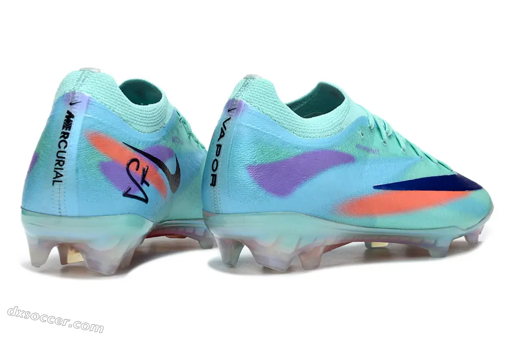 Nike Air Zoom Mercurial Vapor 17 Elite FG Firm Ground Soccer Cleats - Aqua/Electric Blue/Sunset Orange