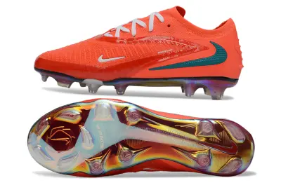 Nike Phantom 6 Low Elite FG Firm Ground Soccer Cleats - Orange/Bright Tangerine/Teal Blue