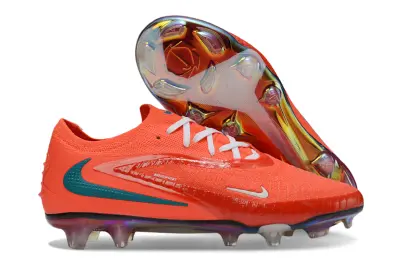 Nike Phantom 6 Low Elite FG Firm Ground Soccer Cleats - Orange/Bright Tangerine/Teal Blue