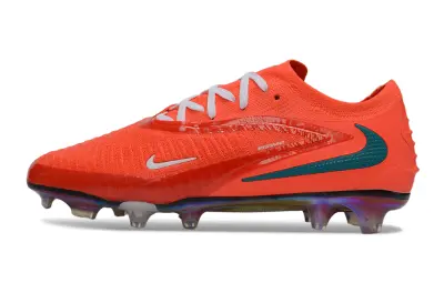 Nike Phantom 6 Low Elite FG Firm Ground Soccer Cleats - Orange/Bright Tangerine/Teal Blue