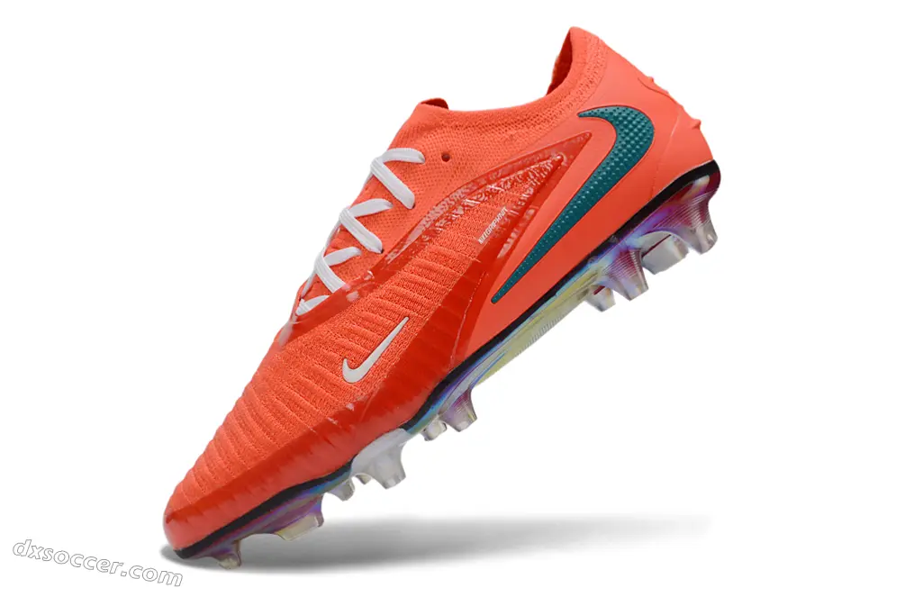 Nike Phantom 6 Low Elite FG Firm Ground Soccer Cleats - Orange/Bright Tangerine/Teal Blue