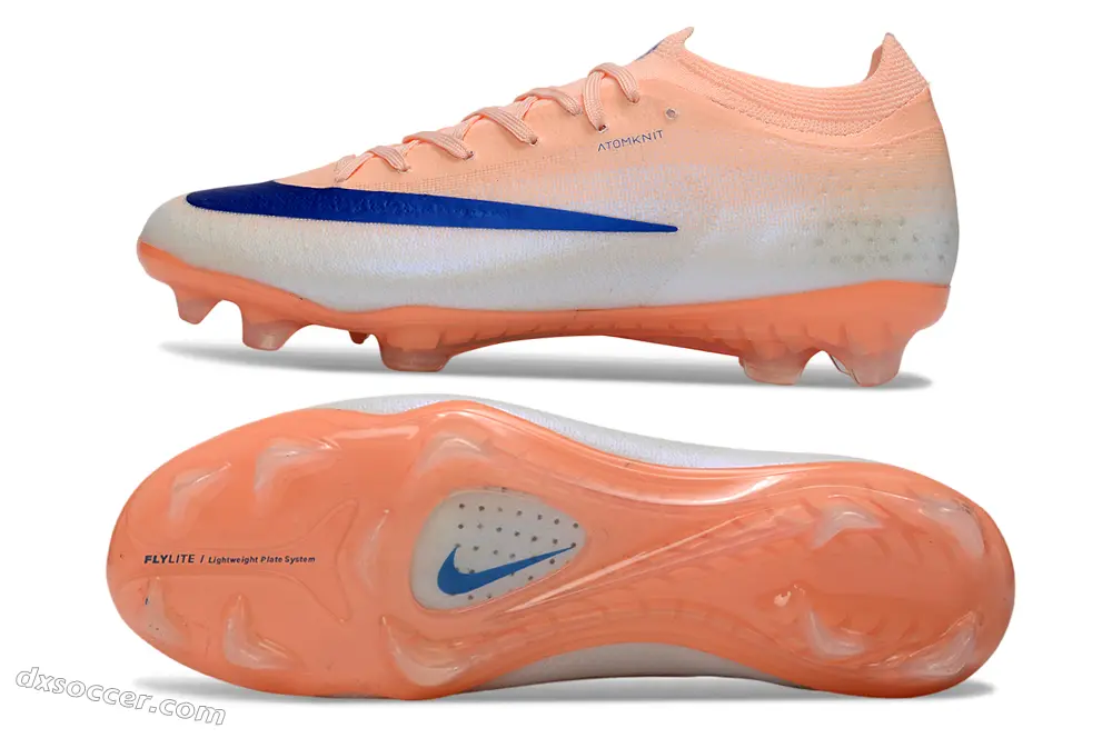 Nike Air Zoom Mercurial Vapor 17 Elite FG Firm Ground Soccer Cleats - Peach/Ocean Blue/Soft Coral
