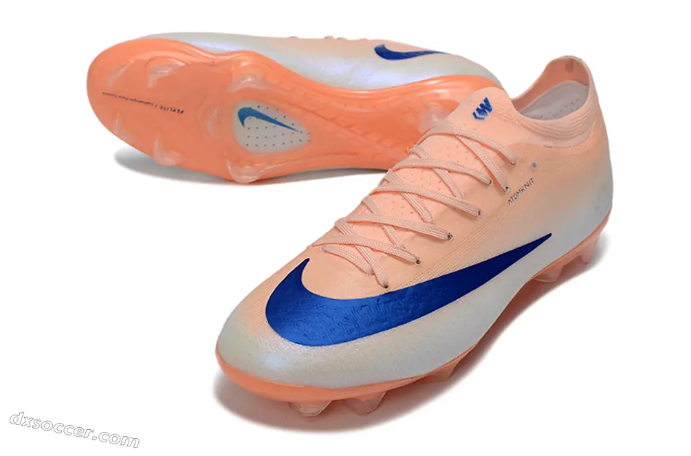 Nike Air Zoom Mercurial Vapor 17 Elite FG Firm Ground Soccer Cleats - Peach/Ocean Blue/Soft Coral