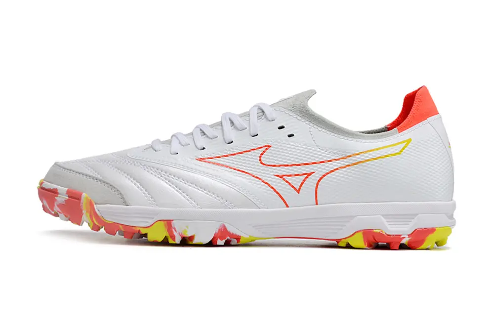 Mizuno Morelia Neo Sala Beta TF - White/Flame Red/Sunshine Yellow