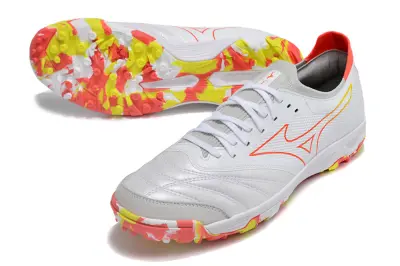 Mizuno Morelia Neo Sala Beta TF - White/Flame Red/Sunshine Yellow
