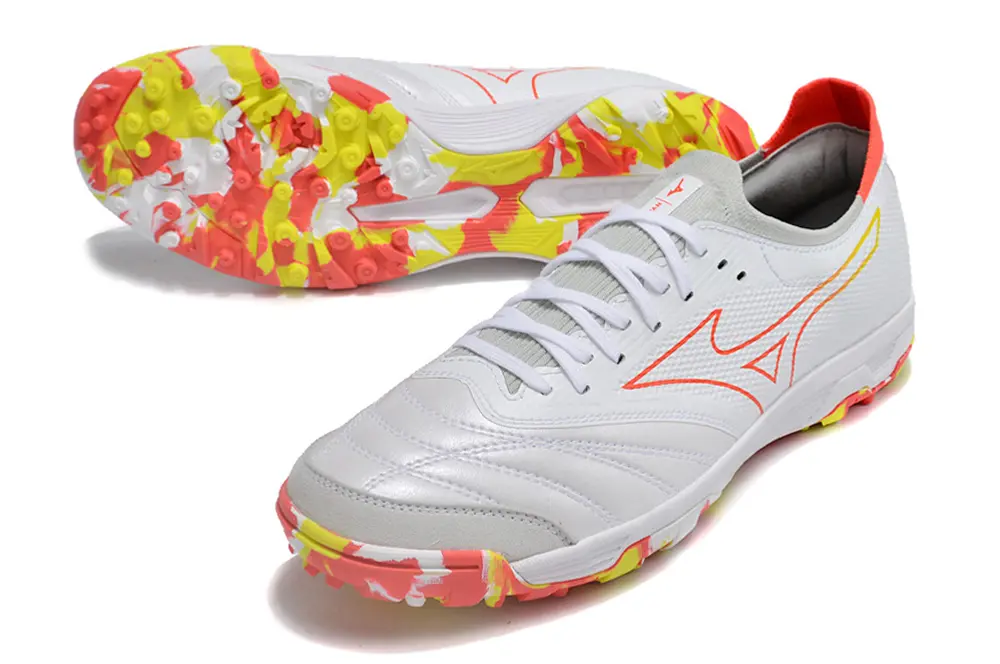 Mizuno Morelia Neo Sala Beta TF - White/Flame Red/Sunshine Yellow