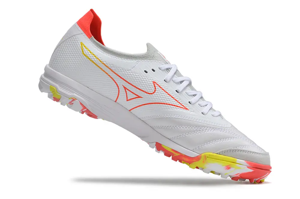 Mizuno Morelia Neo Sala Beta TF - White/Flame Red/Sunshine Yellow