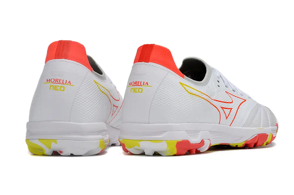 Mizuno Morelia Neo Sala Beta TF - White/Flame Red/Sunshine Yellow