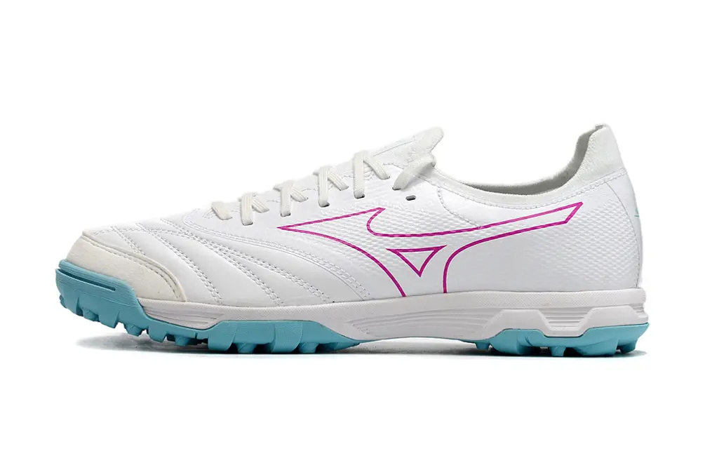 Mizuno Morelia Neo Sala Beta TF - White/Pink Fusion/Aqua Breeze