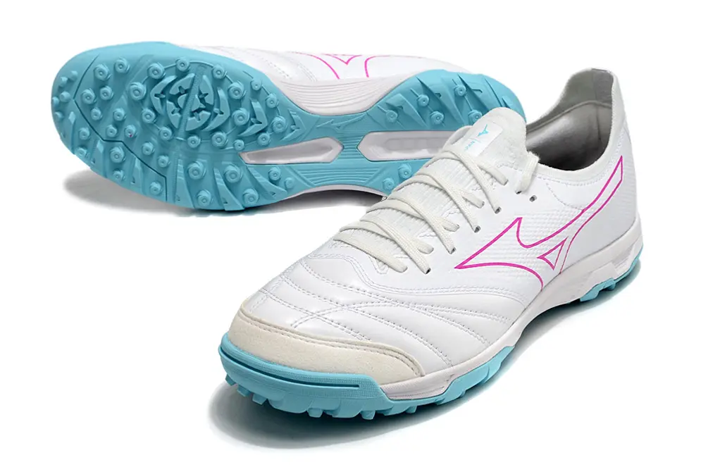 Mizuno Morelia Neo Sala Beta TF - White/Pink Fusion/Aqua Breeze