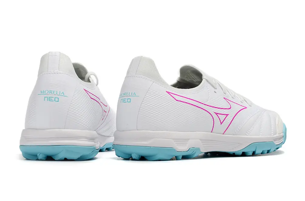 Mizuno Morelia Neo Sala Beta TF - White/Pink Fusion/Aqua Breeze