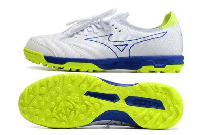 Mizuno Morelia Neo Sala Beta TF - White/Electric Blue/Lime Green