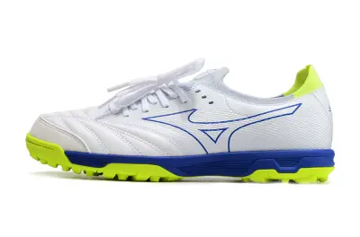 Mizuno Morelia Neo Sala Beta TF - White/Electric Blue/Lime Green