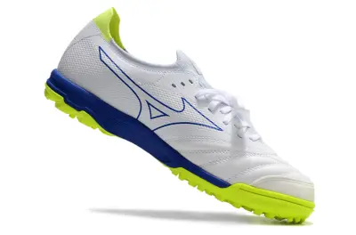 Mizuno Morelia Neo Sala Beta TF - White/Electric Blue/Lime Green
