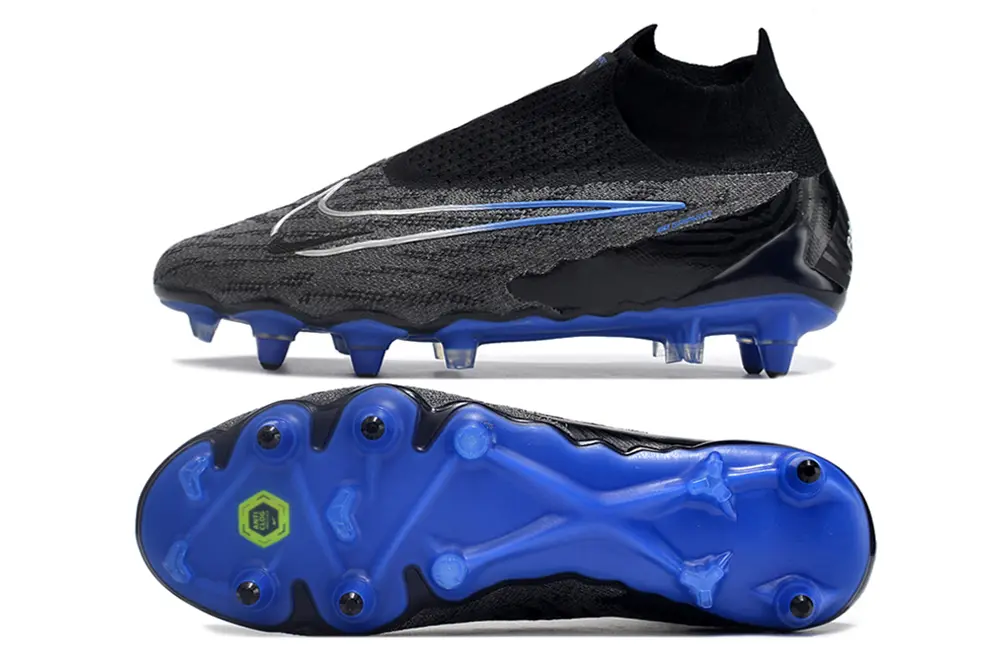 Nike Phantom GX Elite DF SG - Black/Electric Blue/Charcoal Gray