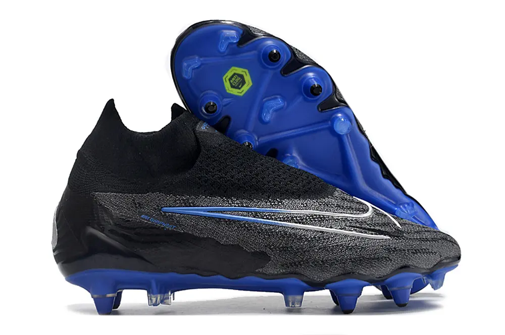 Nike Phantom GX Elite DF SG - Black/Electric Blue/Charcoal Gray