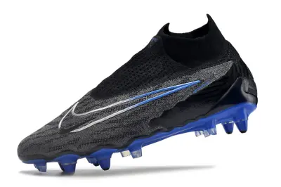 Nike Phantom GX Elite DF SG - Black/Electric Blue/Charcoal Gray