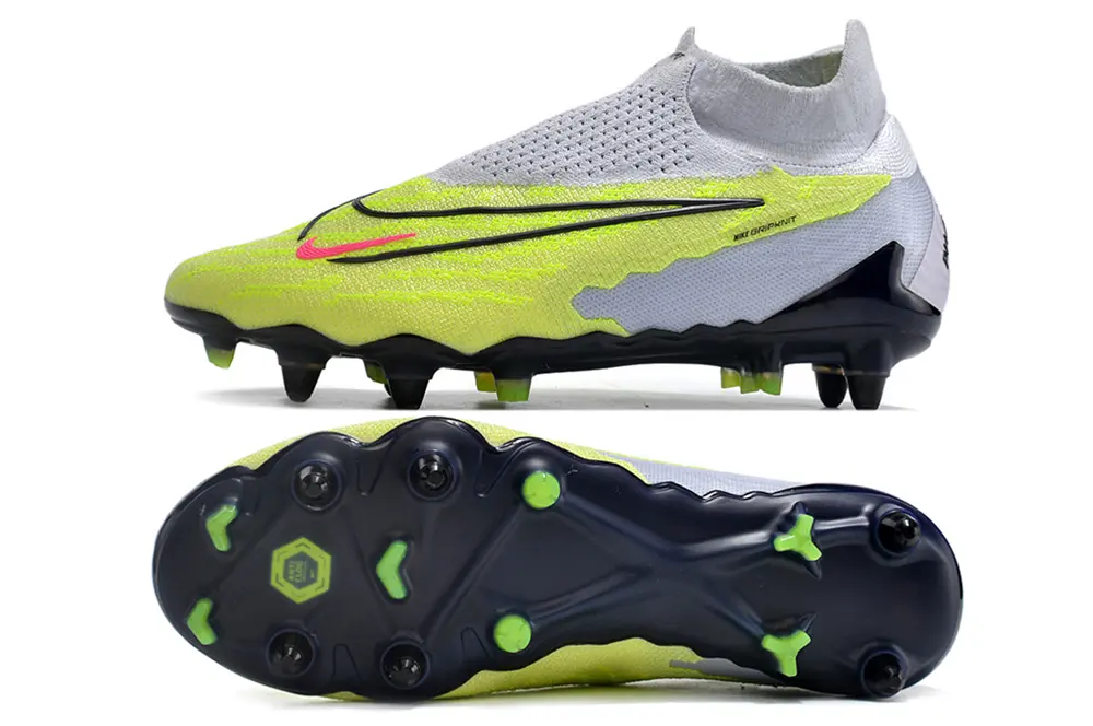 Nike Phantom GX Elite DF SG - Yellow/Vibrant Lime/Steel Gray