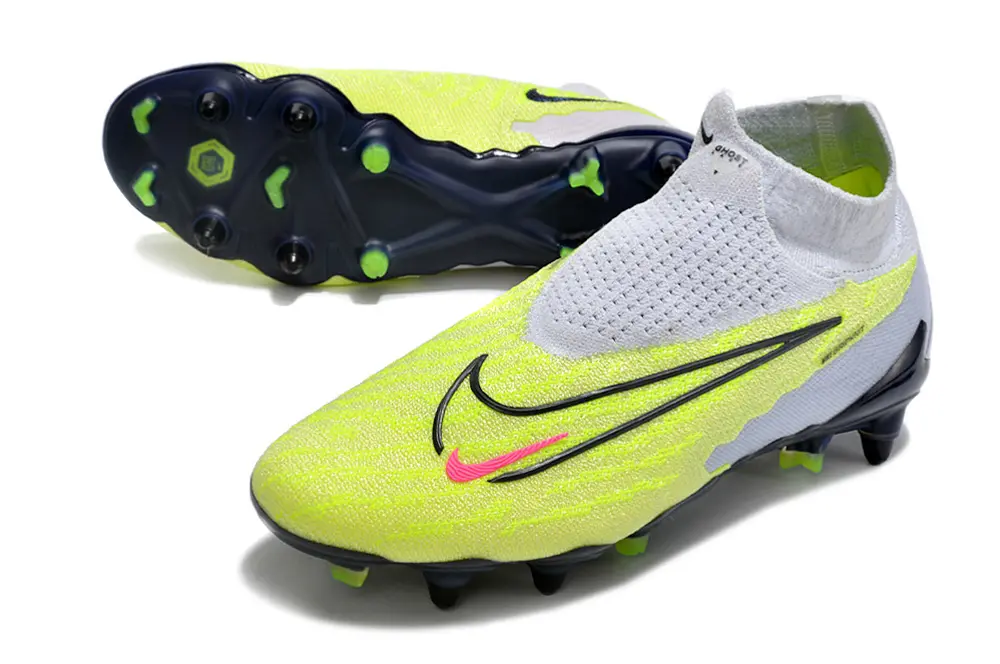 Nike Phantom GX Elite DF SG - Yellow/Vibrant Lime/Steel Gray