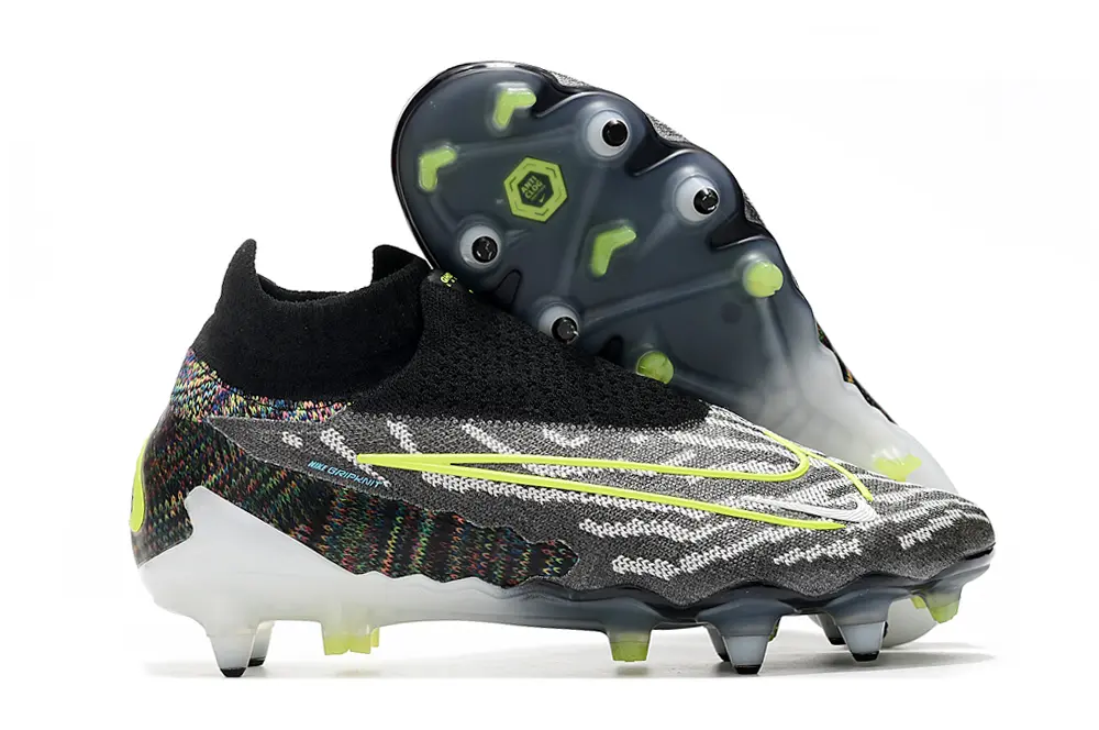 Nike Phantom GX Elite DF SG - Black/Neon Green/Gray