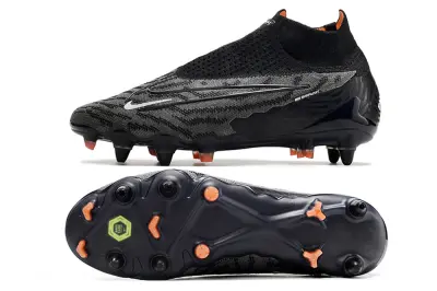 Nike Phantom GX Elite DF SG - Black/Charcoal Grey/Neon Orange