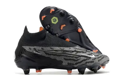 Nike Phantom GX Elite DF SG - Black/Charcoal Grey/Neon Orange