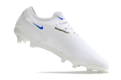 Nike Phantom GX Pro FG - White/Golden Accent/Blue Detailing