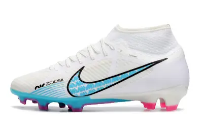 Nike Air Zoom Mercurial Superfly 9 Academy FG - White/Aqua Blue/Pink Fusion