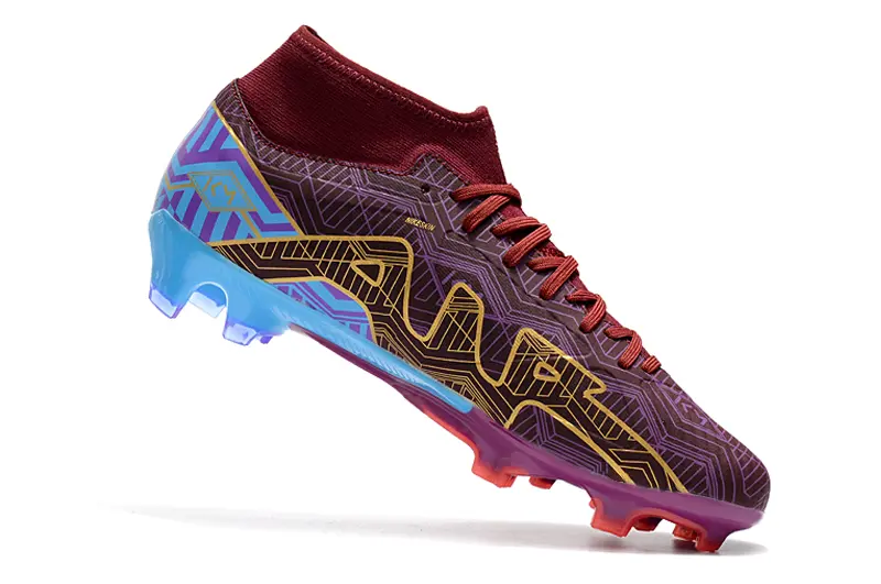 Nike Air Zoom Mercurial Superfly 9 Academy FG - Maroon/Vibrant Gold/Blue Splash