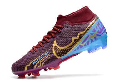 Nike Air Zoom Mercurial Superfly 9 Academy FG - Maroon/Vibrant Gold/Blue Splash