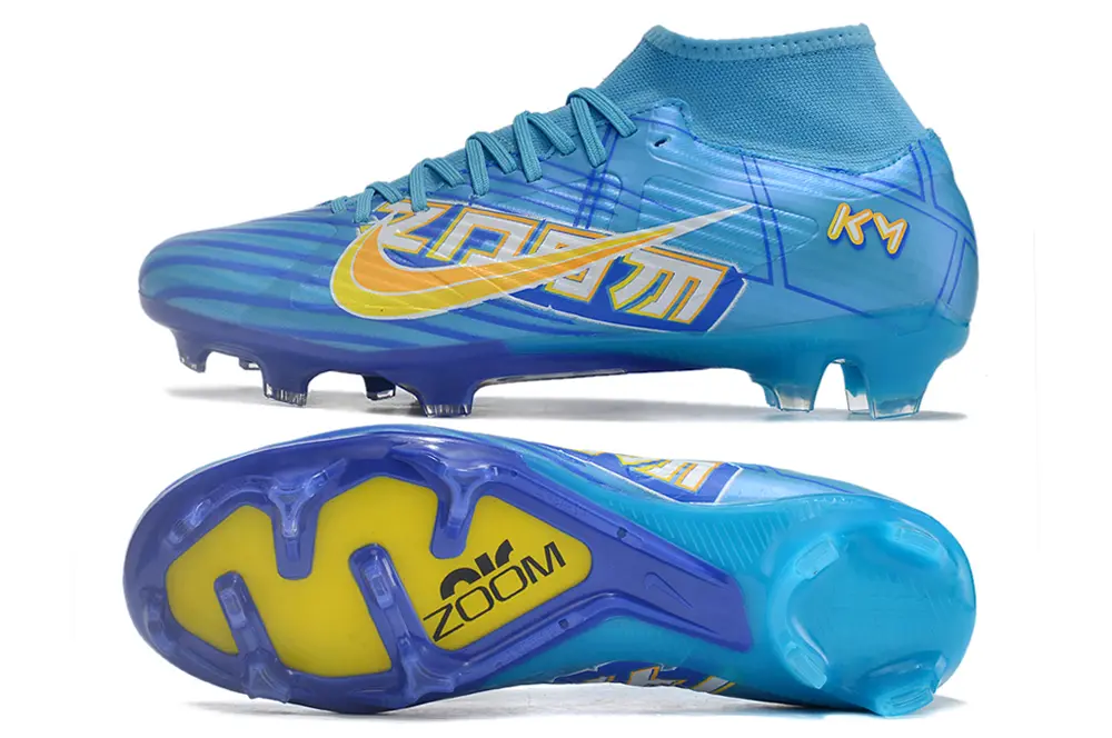 Mbappé x Nike Air Zoom Mercurial Superfly 9 Academy FG - Blue/Sky Blue/Golden Yellow