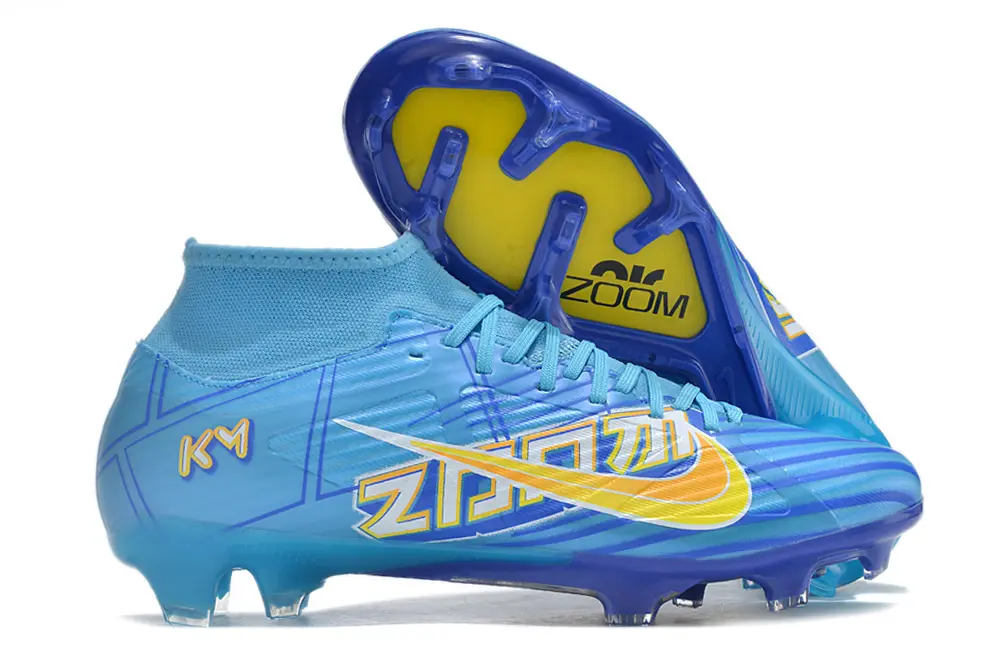 Mbappé x Nike Air Zoom Mercurial Superfly 9 Academy FG - Blue/Sky Blue/Golden Yellow