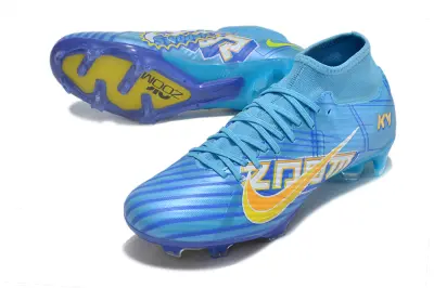Mbappé x Nike Air Zoom Mercurial Superfly 9 Academy FG - Blue/Sky Blue/Golden Yellow