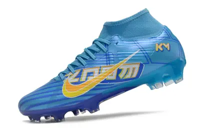 Mbappé x Nike Air Zoom Mercurial Superfly 9 Academy FG - Blue/Sky Blue/Golden Yellow