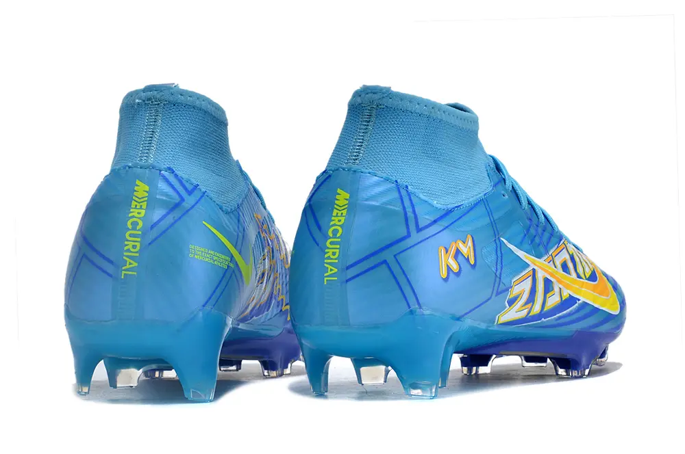 Mbappé x Nike Air Zoom Mercurial Superfly 9 Academy FG - Blue/Sky Blue/Golden Yellow