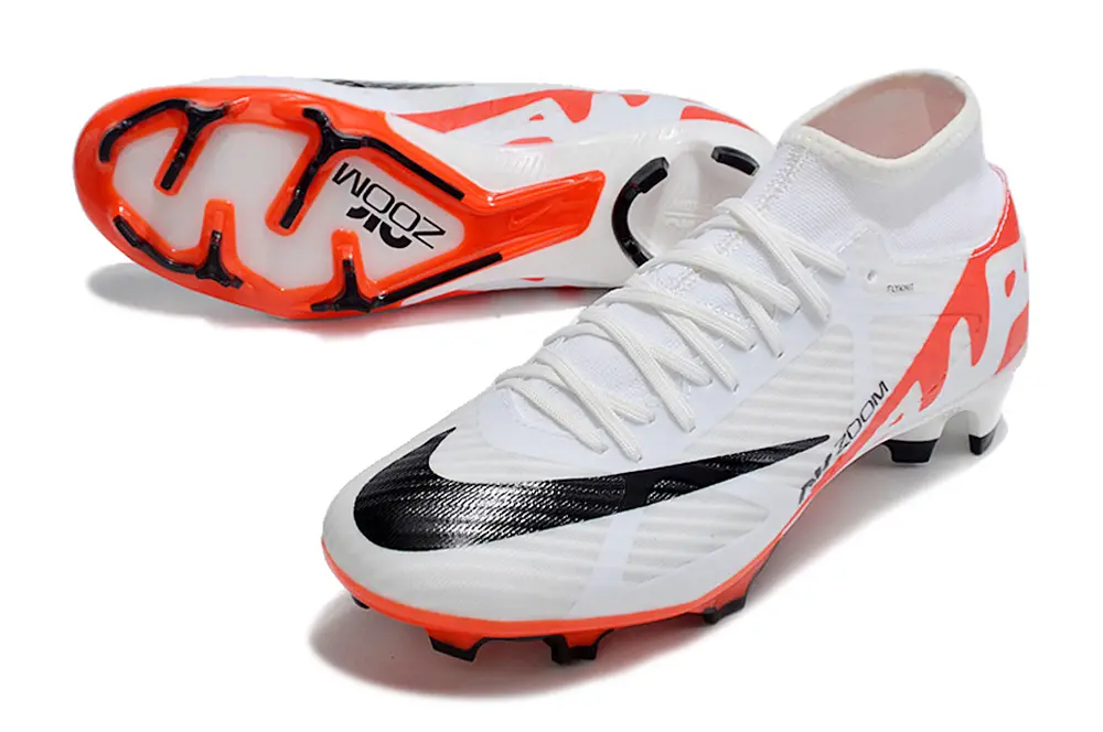 Nike Air Zoom Mercurial Superfly 9 Academy FG - White/Bright Orange/Black
